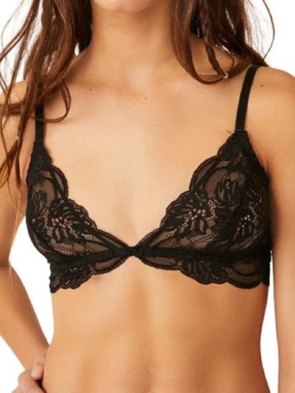 Free People Last Dance Bralette In Black, SZ XS, NWT